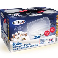 Satco Rectangular Containers (650 ml, 250pcs)