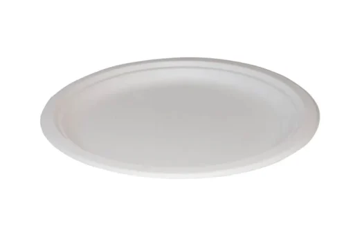 Bagasse Plate White (18cm) (500pcs)