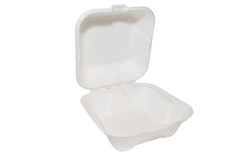 Biodegradable Bagasse Burger Box Square (6″) (500pcs)