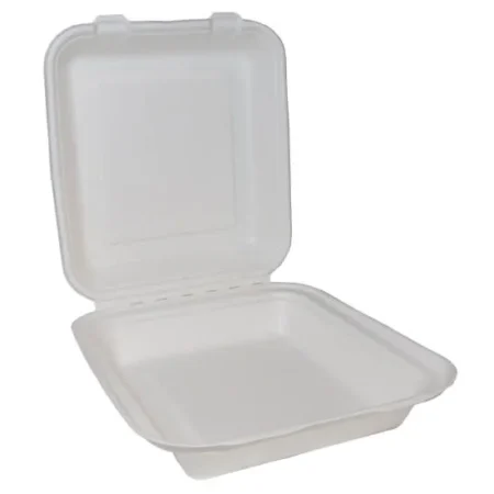 Bagasse Clamshell Boxes (8 x 8’’)