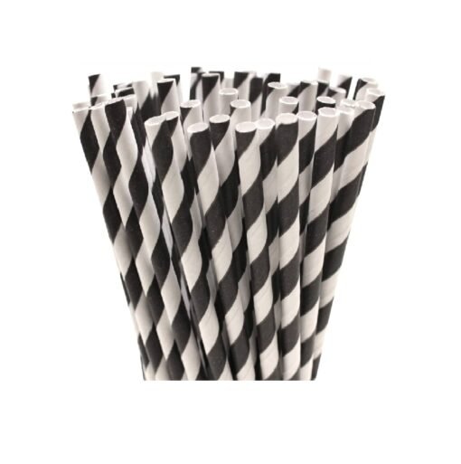Paper Drinking Straw (Full Black)