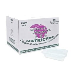 Plastic Rectangular Food Containers (500ml, 252pcs)
