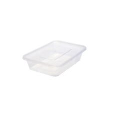 HD Clear Microwavable Rectangular Container with Lid (500ml)