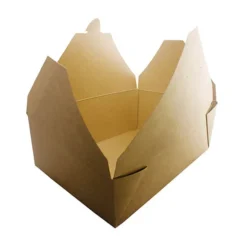 Kraft Food Box Folder-Shaped (1500ml) (200pcs)