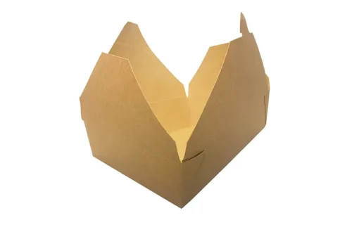 Kraft Food Box Folder-Shaped (800ml) (200pcs)