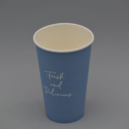 16oz Blue Single Wall Coffee Cup