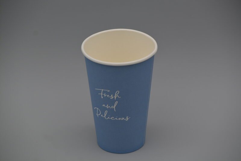 16oz Blue Single Wall Coffee Cup