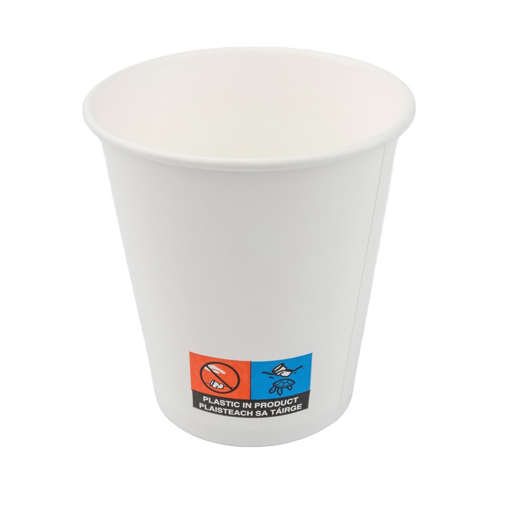 7oz Single Wall Coffee Cup (Squat White)