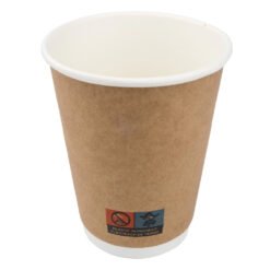 12oz Double Wall Coffee Cup (Brown)
