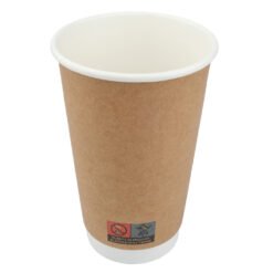 16oz Double Wall Coffee Cup (Brown)