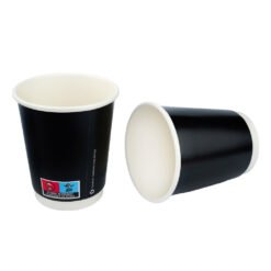 8oz Double Wall Coffee Cup (Black)