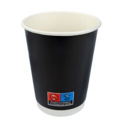 12oz Double Wall Coffee Cup (Black)