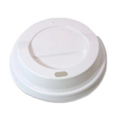 12oz and 16oz White Domed Coffee Cup Lid (Sip-Through)