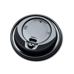 12oz and 16oz Black Domed Coffee Lids (Lift & Lock)