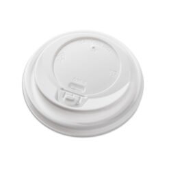 12oz and 16oz White Domed Coffee Cup Lid (Lift & Lock)