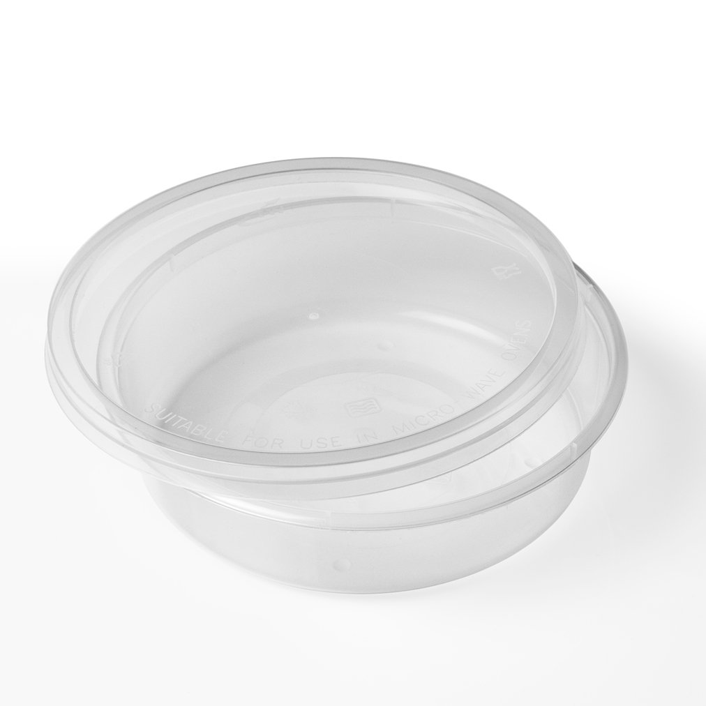 8oz Round Microwave Container & Lids (250pcs)