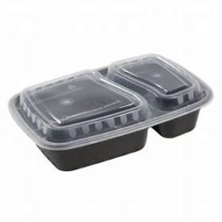 2 Comp Black Base Containers & Lids (150set)