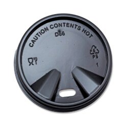 4oz Black Plastic Domed Coffee Cup Lid