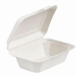 Bagasse White Meal Box (9x9")