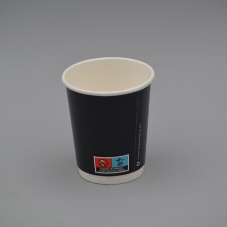 8oz Double Wall Hot Drink Cup (Black)