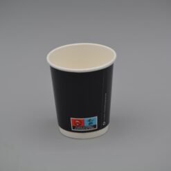 8oz Double Wall Hot Drink Cup (Black)