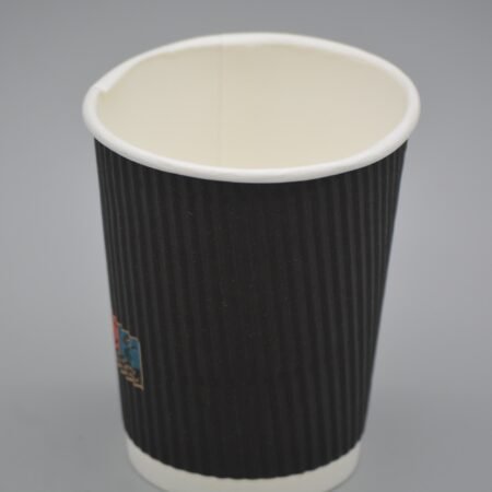 Black Triple Wall (Ripple) Hot Drink Cup