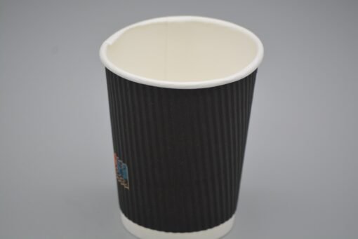 Black Triple Wall (Ripple) Hot Drink Cup