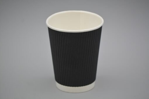 Black Triple Wall (Ripple) Hot Drink Cup