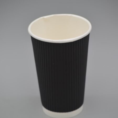 Black Triple Wall (Ripple) Hot Drink Cup