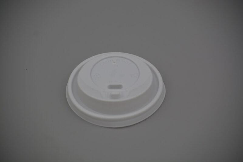 White Plastic Coffee Cup Domed Lid (Lift & Lock)