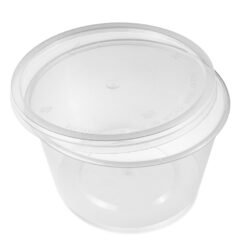 16oz Round Microwave PP Containers & Lids (250pcs)