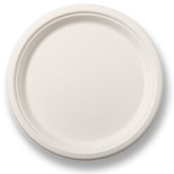 Bagasse White Round Plate (9″)