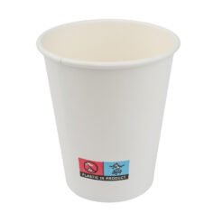 8oz Single Wall White Coffee Cup