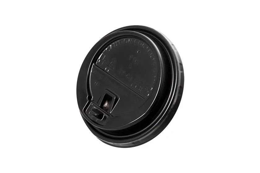 8oz Black PP Lift & Lock Coffee Cup Lid