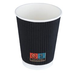 12oz Triple Wall Hot Drink Cup (Black)(500 Pcs)
